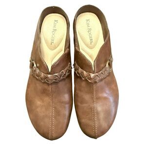 Kim Rogers Forsythe Clogs Brown Sz. 8.5 Chunky Stable Comfort